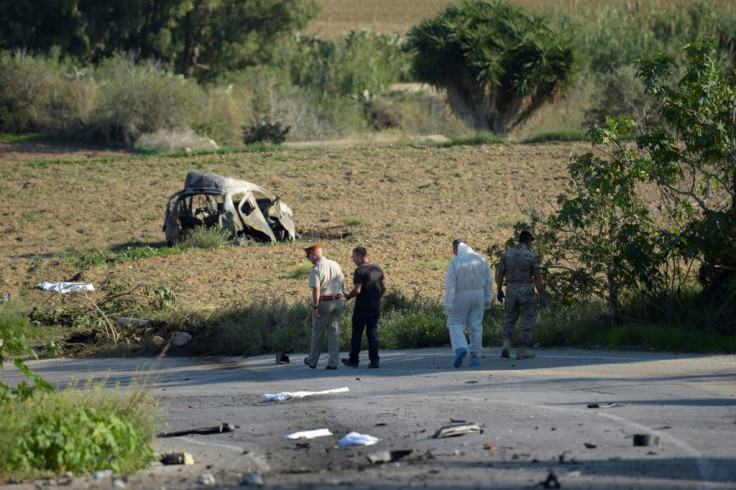 The wreckage of the car bombing that killed journalist Daphne Caruana Galizia, with the fallout eventually toppling the prime minister
