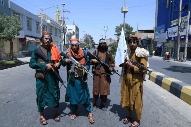 Taliban fighters in the western Afghan city of Herat