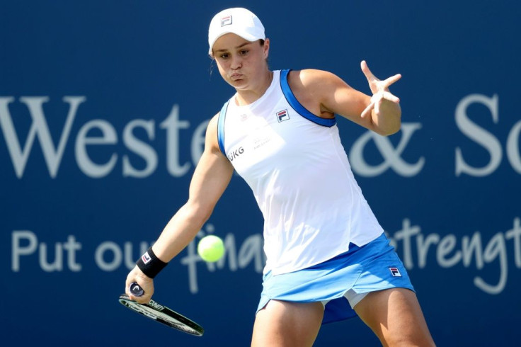 Top-ranked Ashleigh Barty of Australia defeated Barbora Krejcikova of the Czech Republic on Friday to reach the WTA Cincinnati semi-finals