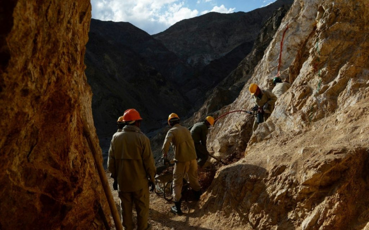 Afghan workers at a gold mine in Baghlan province in the north of the country in 2013