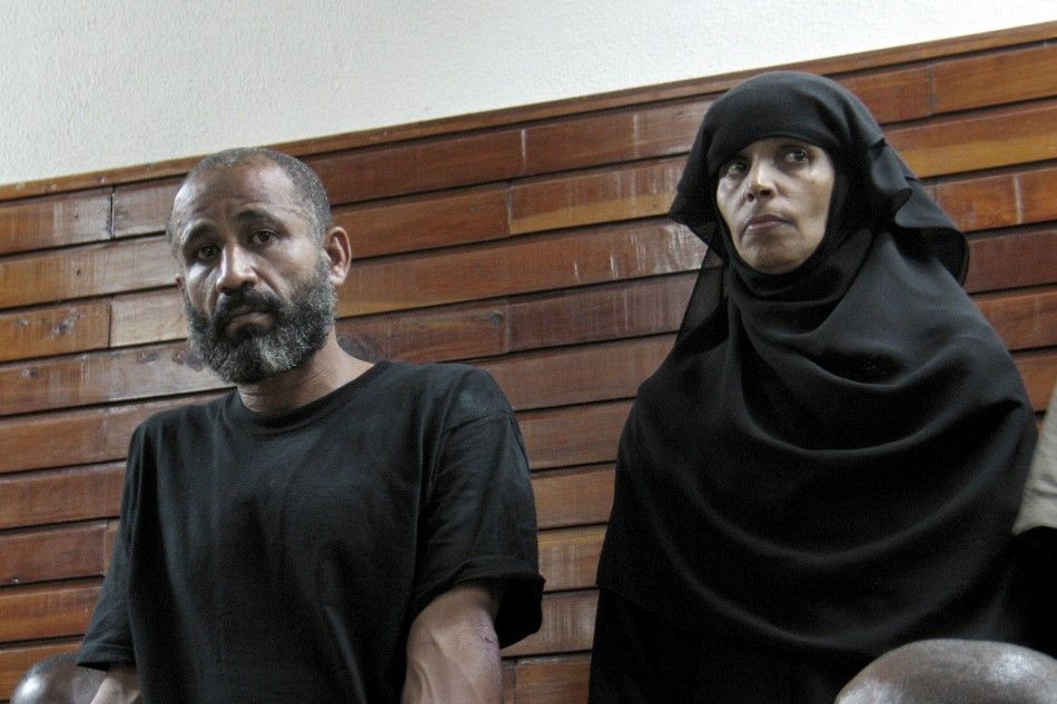 Hemed and his wife Abubakar stand inside the law courts in the Kenyan Coastal city of Mombasa