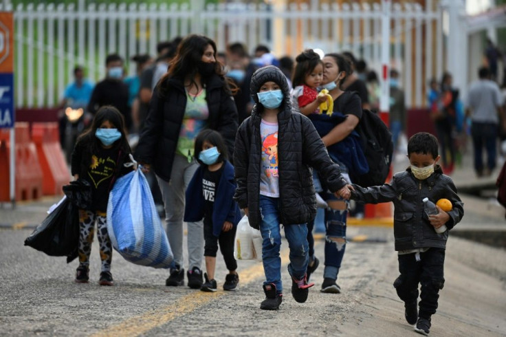 Central American migrants deported by authorities from the United States and Mexico arrive in Guatemala