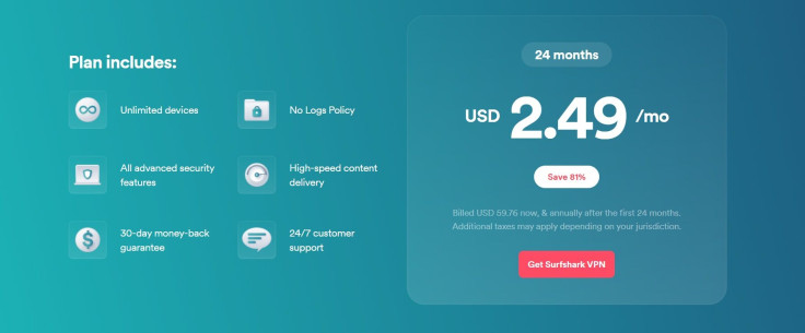 Surfshark VPN pricing