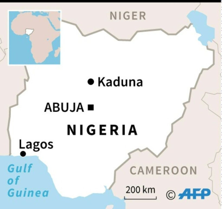 Map of Nigeria locating Kaduna