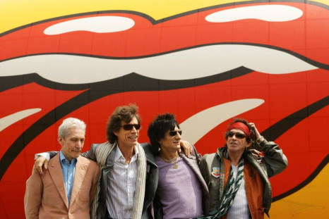A 2002 photo of the Rolling Stones with Charlie Watts on the left, then lead singer Mick Jagger and guitarists Ron Wood and Keith Richards