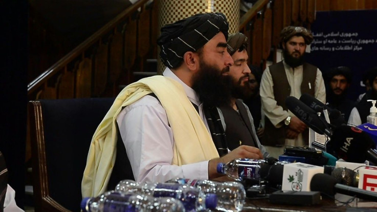 Taliban spokesman Zabihullah Mujahid says at a press conference from Kabul that Afghanistan under the Taliban will not pose a threat to any country, including the United States and Afghanistan's neighbours.