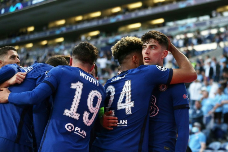 Kai Havertz (R) scored the winner for Chelsea in last season's final against Manchester City