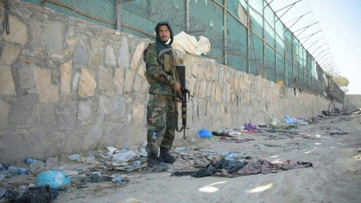 Aftermath scenes on Friday from the site of deadly blasts which ripped through crowds outside Kabul airport Thursday, killing scores of people including 13 US troops.ATTN CLIENTS: IMAGES OF BLOOD IN VIDEO