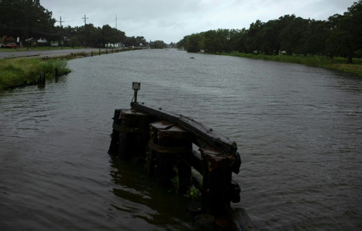 Water has begun rising in Louisiana's Montegut bayou ahead of the arrival of Hurricane Ida on August 29, 2021