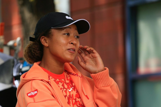 Japan's Naomi Osaka speaks during a interview ahead of the 2021 US Open