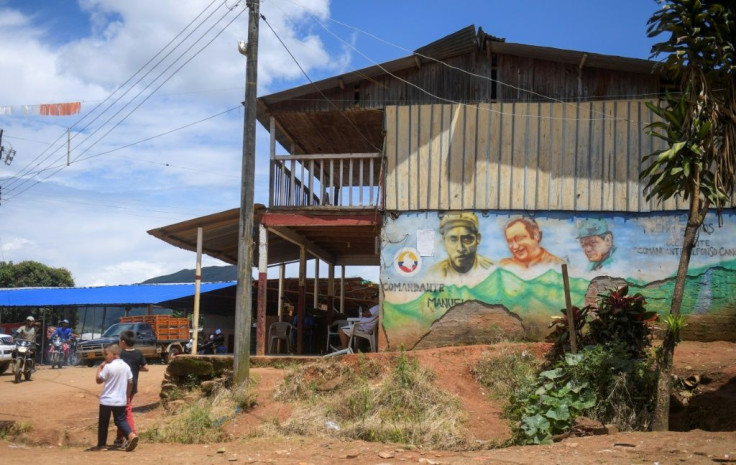 The influence of the guerrillas is still apparent in Cauca - on murals, billboards and posters