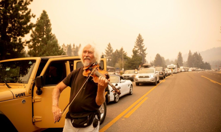 Mel Smothers rescued his violin when he was told he had to leave his home near Lake Tahoe