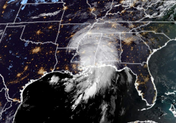 Ida is seen swirling over the United States at 1150 GMT, on August 30, 2021