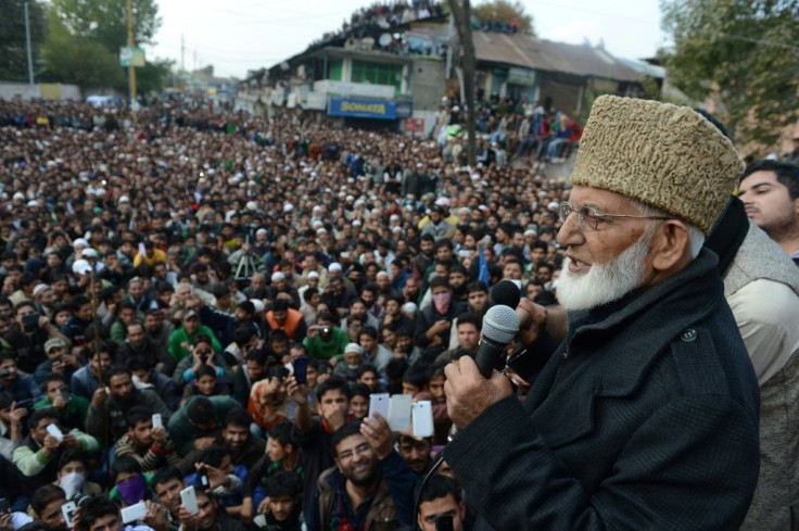 Kashmiri separatist leader Syed Ali Shah Geelani, seen here at a rally in Kashmir in 2013, was an uncompromising campaigner against Indian rule in the disputed Muslim-majority Himalayan