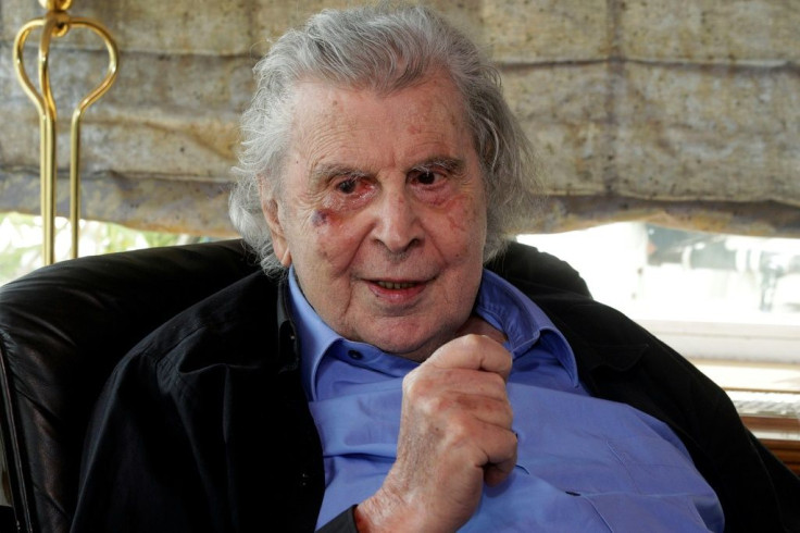 Legendary Greek composer Mikis Theodorakis at his Athens home in 2015