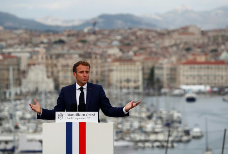 Emmanuel Macron called drug networks 'parasites' and said traffickers would now be 'harassed'