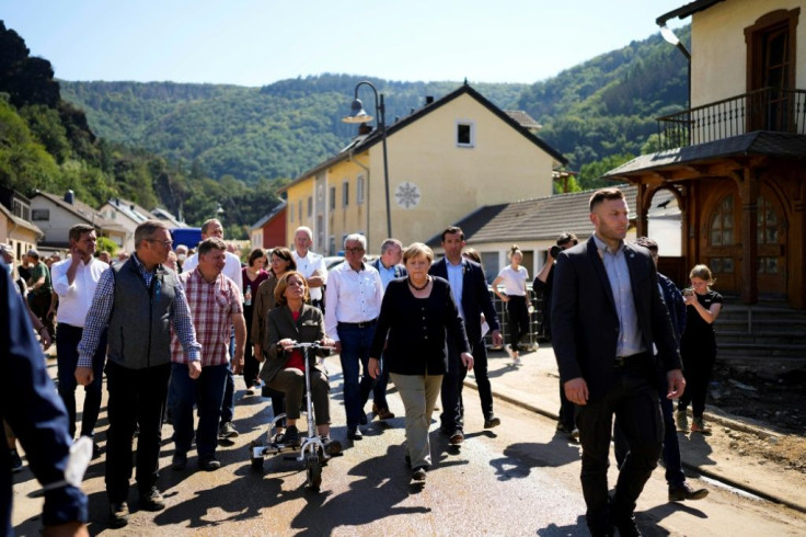 The chancellor hopes the visit will help shore up support for her CDU party ahead of polls this month