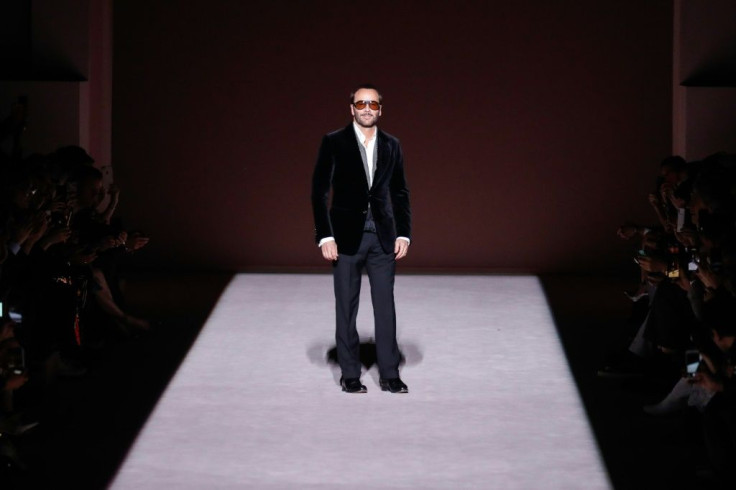 Designer Tom Ford, whose work will close Fashion Week on September 12, 2021, is seen after his February 2019 show in New York