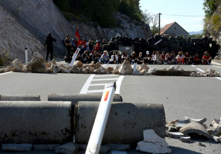 Protesters had blocked roads since Saturday in a bid to prevent access to the small town