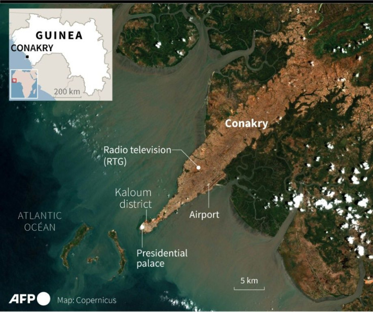 Map of the Guinean capital Conakry