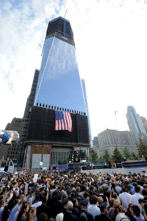The One WTC under construction on September 11, 2011