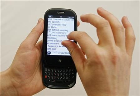 The new Palm Pre cellular phone can be seen in New York