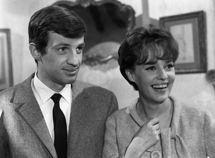Jean-Paul Belmondo in 1963 in Paris with French actress Jeanne Moreau