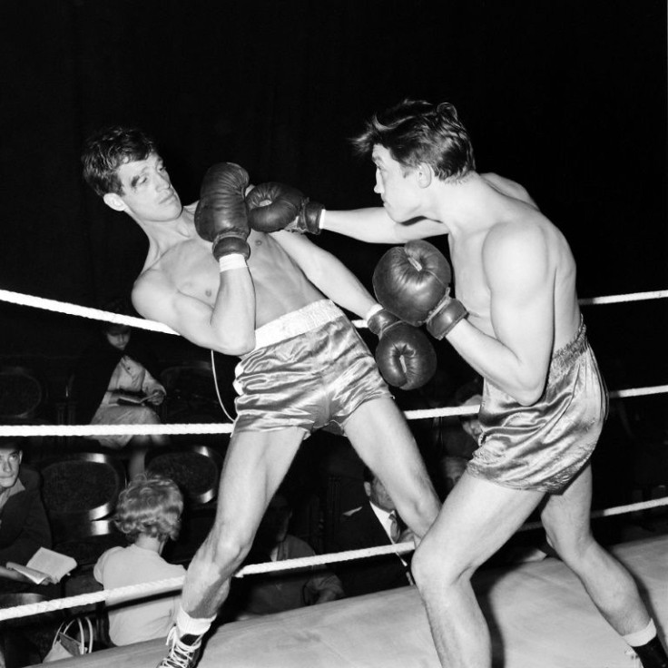 Tough cookie: Belmondo (left) won three straight round-one knockouts in a brief amateur boxing career