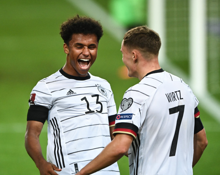 Karim Adeyemi (L) and Florian Wirtz (R) of Germany