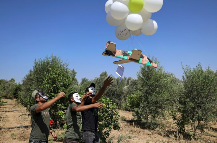 Palestinians regularly release incendiary balloons towards Israel where they start fires in grasslands and on farms