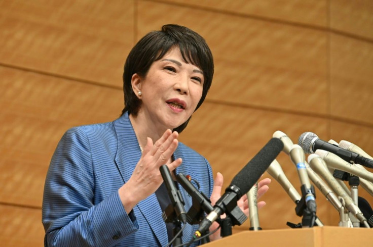 Japanese politician Sanae Takaichi announced Wednesday she will run for head of the country's ruling party