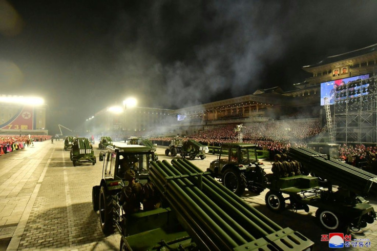 The biggest weapons on display at the latest North Korean parade were small artillery pieces dragged by tractors