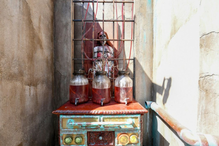 Jars of blood are a key feature in the displays
