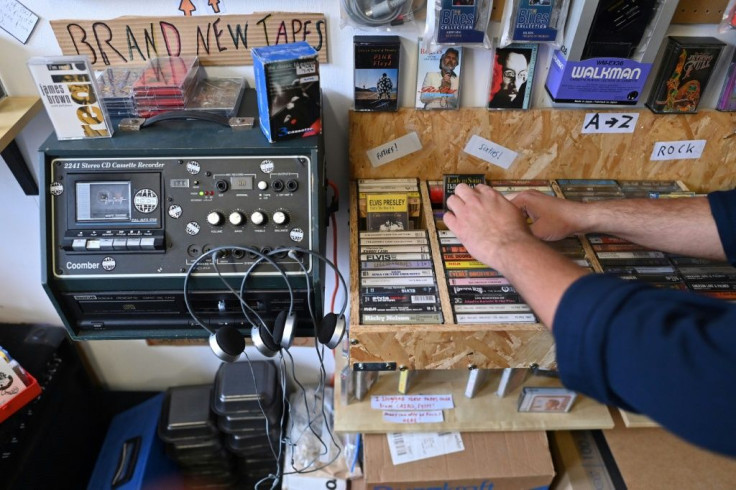Cassettes are relatively cheap to produce and the shop sells tapes from local indie bands