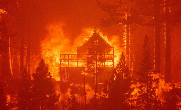 The resort town of South Lake Tahoe was saved from the Caldor Fire, but nearby properties like this one were not so lucky