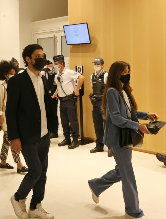 The couple who were allegedly roughed up by former French presidential security aide Alexandre Benalla arrive for trial