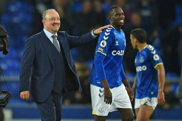 Rafael Benitez (left) has taken 10 points from his opening four Premier League games as Everton manager