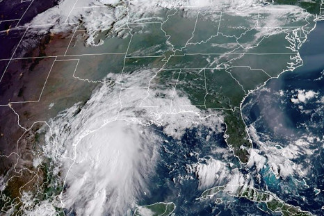 Tropical Storm Nicholas off the coastline of the US state of Texas at 13H40 UTC on September 13, 2021