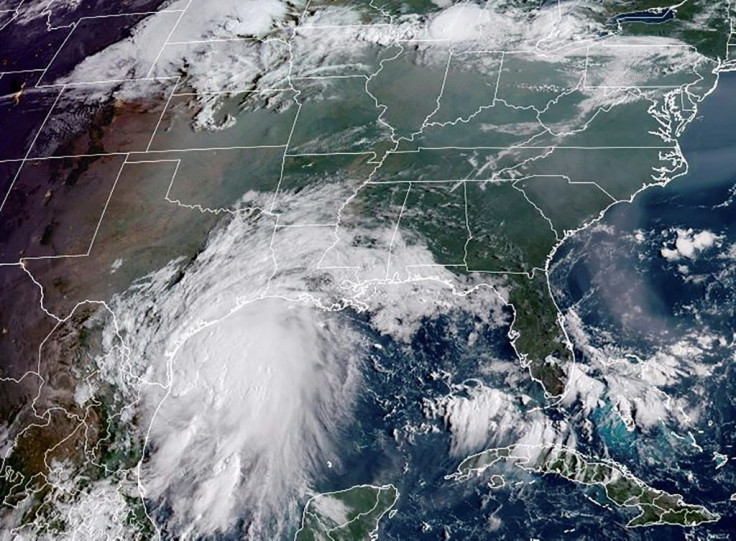 Tropical Storm Nicholas off the coastline of the US state of Texas at 13H40 UTC on September 13, 2021