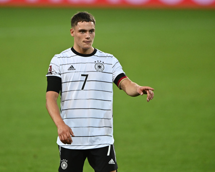 Florian Wirtz gives his team instructions during the 2022 FIFA World Cup Qualifier match between Germany and Armenia 