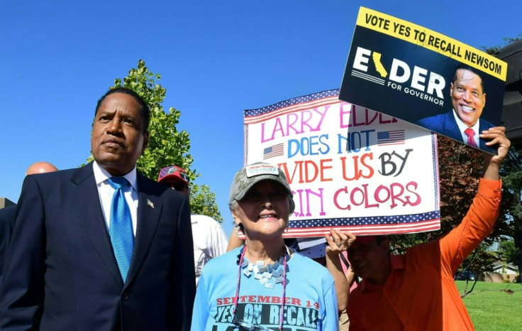 Newsom's main challenger is Larry Elder, a right-wing talk radio star who has openly supported controversial former president Donald Trump