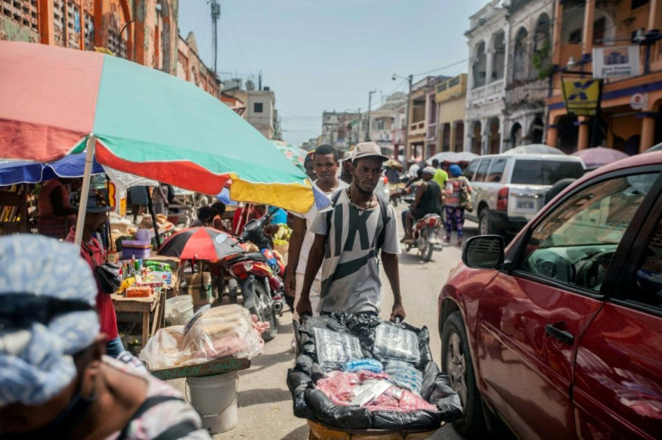 A street market in Haiti, where people are struggling to get by as the country drifts rudderless