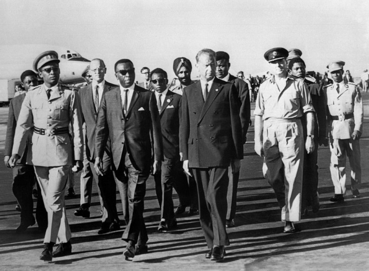 Dag Hammarskjöld arrives in Leopoldville (today's Kinshasa) on September 13, 1961