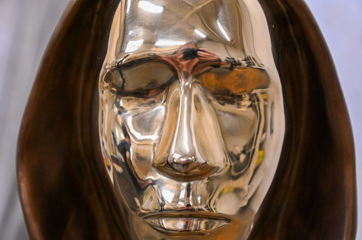 To reflect the mystery surrounding the true identity of bitcoin's founder, sculptors Tamas Gilly and Reka Gergely turned the face into a sort of mirror