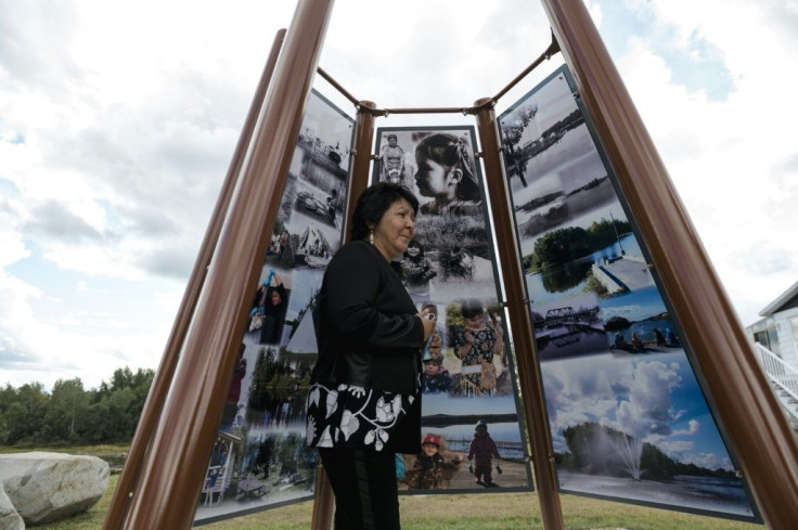 Lise Kistabish, shown here during a campaign stop in Seneterre, Quebec, Canada on September 8, 2021, wants to bring her region's concerns to parliament