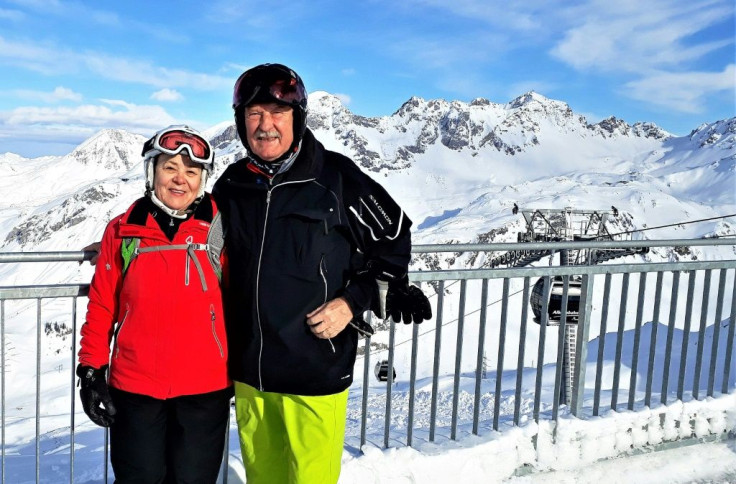 Hannes Schopf (right), a retired journalist, died in the coronavirus outbreak in Ischgl