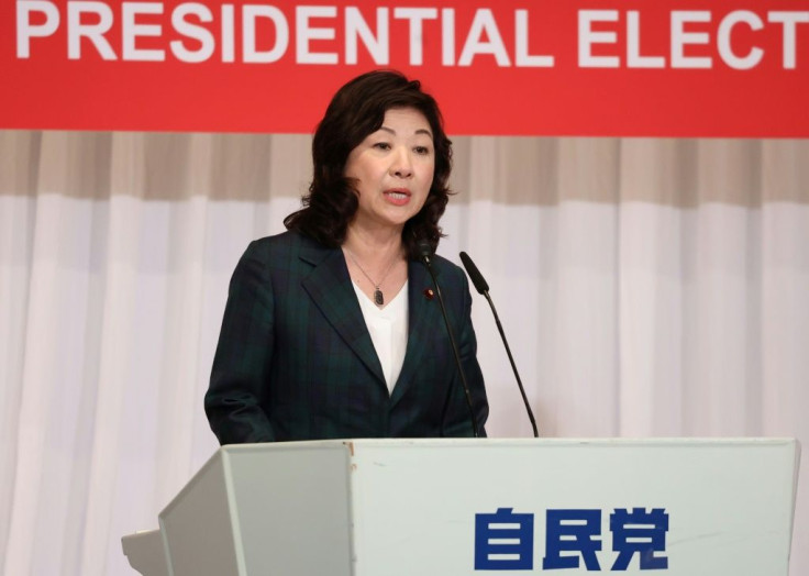 Seiko Noda said she would aim for women to make up half of her cabinet if elected