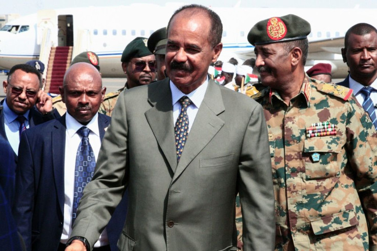 Eritrean President Isaias Afwerki, pictured on a visit to Khartoum in September 2019, has been in power for almost three decades