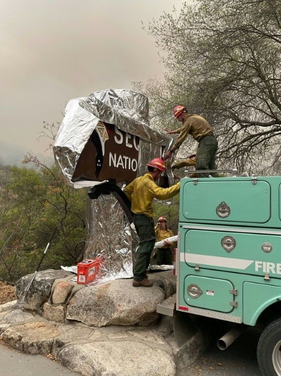 The fire-proof cladding that firefighters are using is the same material they deploy to protect vulnerable homes