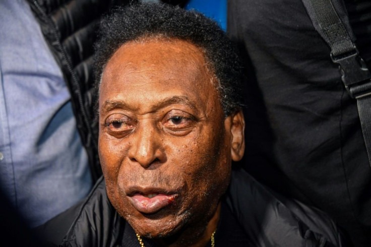 Pele is "punching the air" to celebrate his recovery